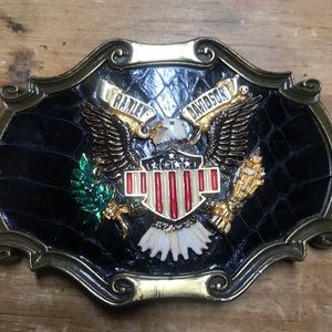 Harley Davidson SNAKE skin 1978 Buckle